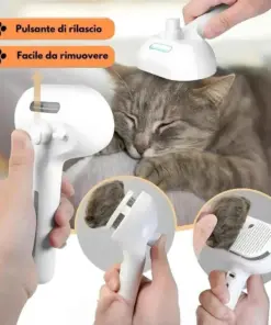 Spazzola elettrica 3 in 1 per animali domestici – rimuove peli, massaggia e scioglie i nodi